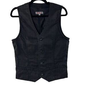 Redsquad Black Button-Up Vest size small